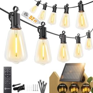 Brightown 52FT Solar String Lights Remote Shatterproof