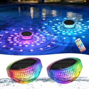 Bsgifts Solar Floating Pool Lights with Remote