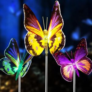 iQYTB Solar Butterfly Lights Outdoor (3-Pack)