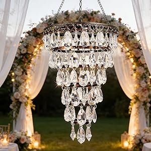 Solar Hanging Acrylic Crystal Chandelier