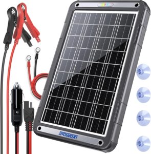 POWOXI Upgraded 8W Solar Trickle Charger
