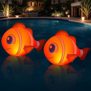 Cootway Floating Pool Lights Solar Powered (16-inch Inflatable)