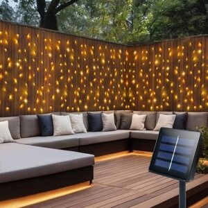 DBFAIRY Solar Curtain Lights 200 LED