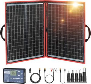 DOKIO 100W Portable Foldable Solar Panel Kit