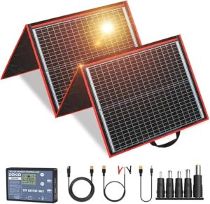 DOKIO 150W Portable Foldable Solar Panel Kit
