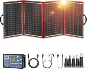 DOKIO 200W Portable Foldable Solar Panel Kit