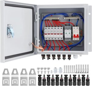 Doniks 6-String Metal Solar Combiner Box with Lightning Arrester