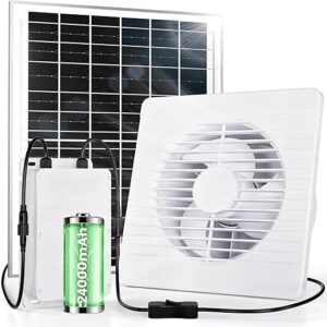 DSTANA Solar Fan with 24000mAh Battery