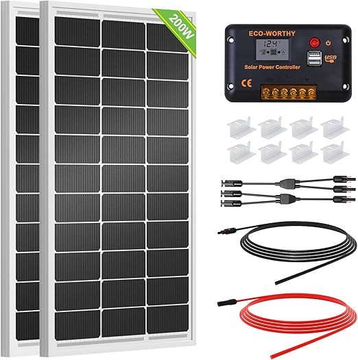 Eco-Worthy 200W 24V Monocrystalline Panel