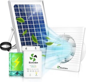 ecoCalm Solar Fan with Bifacial Panel