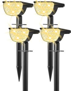 GKGG Solar Lights 76 LED 3-Modes 4-Pack