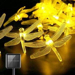 GONIMY Solar Dragonfly String Lights 21ft