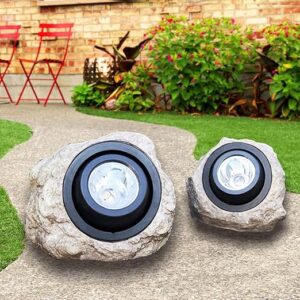 GOODFOEVER Rock Solar Garden Lights Super Bright