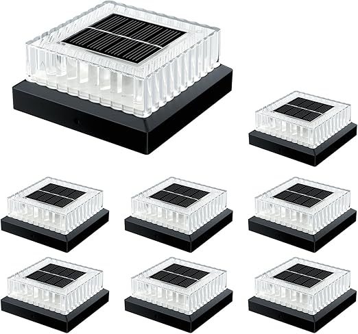 4x4 Solar Post Cap Lights 8 Pack 3000K