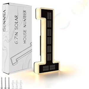 ISUNMEA 6.7 Inch Solar Lighted House Numbers