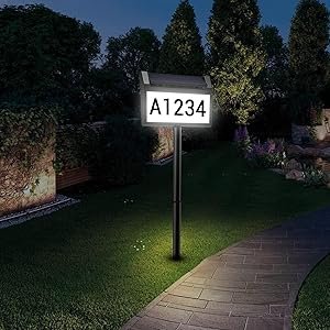 Solar House Number Sign deerdance LED