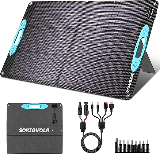 HQST 100W Portable Foldable Solar Panel