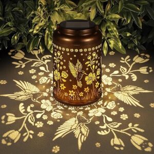 Hummingbird Garden Solar Lanterns Outdoor Waterproof