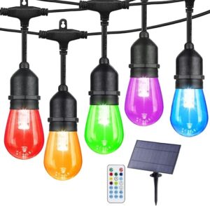 IPStank 48FT RGB Color Changing Solar String Lights