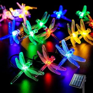 JMEXSUSS Solar Dragonfly String Lights 25.6ft