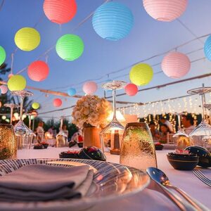 KNONEW 20-Pack Solar Silk Lanterns