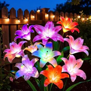 LETMY Solar Lily Flower Lights
