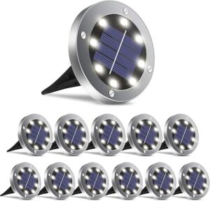 OULONGER 4.6 Inch Solar Lights 12 Pack