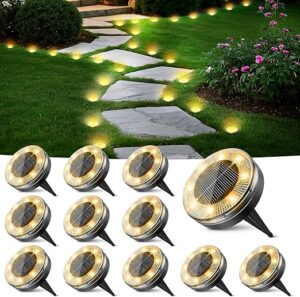 Peasur Mini Solar Ground Lights 12 Pack