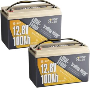 Power Queen 12V 100Ah Trolling Motors LiFePO4 Battery