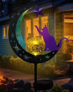 Putuo Decor Solar Cat Garden Decor Light