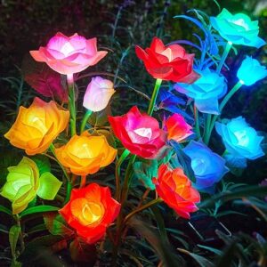 RECHOO Solar Rose Flower Lights