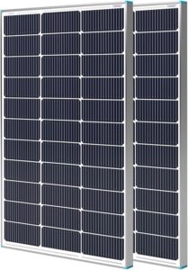 Renogy 2PCS 100 Watt 12V Monocrystalline Solar Panels