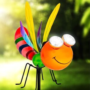Shefio Metal Art Solar Dragonfly Garden Light