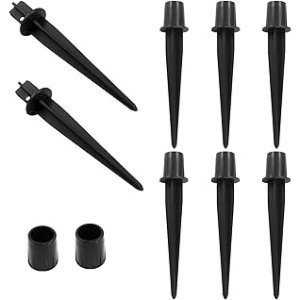 Biaungdo 8 Pack Metal Stakes Solar Light