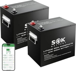 SOK Battery 2-Pack 12V 206Ah LiFePO4