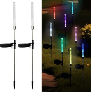2PCS Solar Bubble Stake Lights