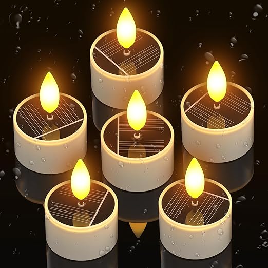 Solar LED Pillar Candle Outdoor Light