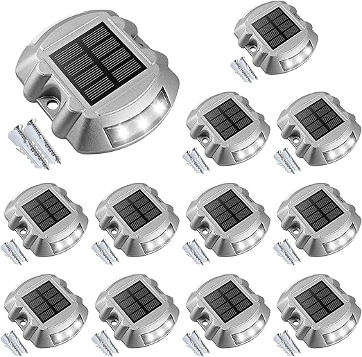 VOLISUN Solar Dock Lights 12-Pack IP68