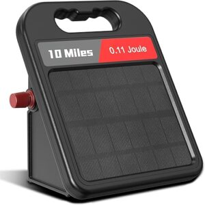 Solar Electric Fence Charger 10 Mile 30-Day Backup