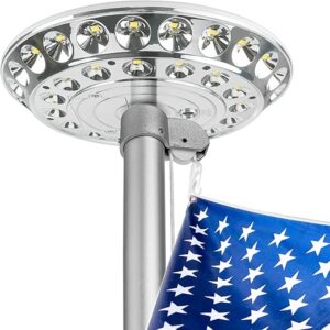 enrybia Flag Pole Light Solar Powered 5200mAh