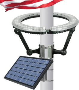 RAYSLIT Solar Flag Pole Light 32 LED