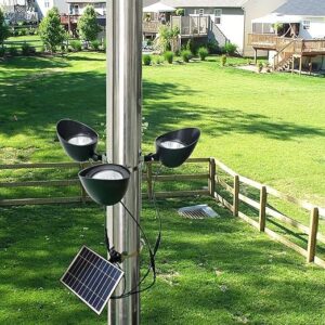 Solar Flag Pole Light 3 Super-Spotlights