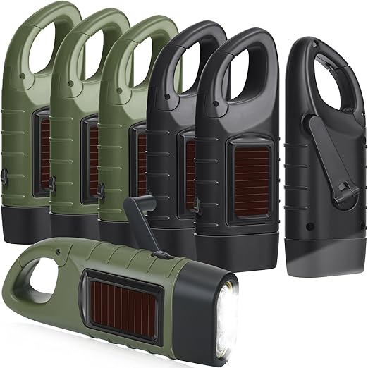 Solar Rechargeable LED Emergency Flashlight