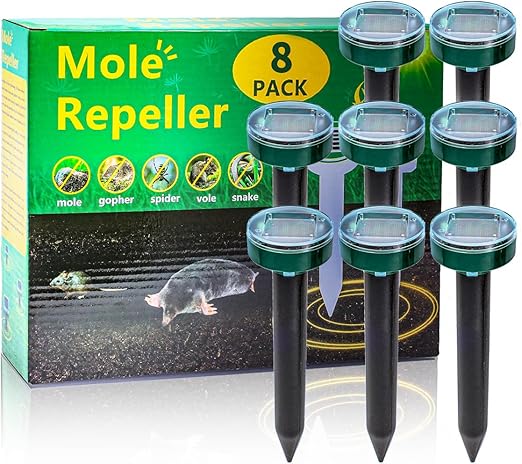 Solar Gopher and Mole Repellent Stakes 8 Pack