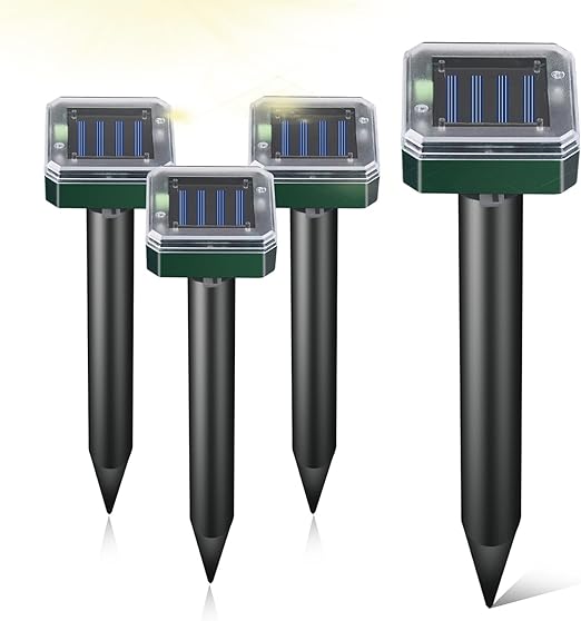 Solar Mole Repellent Stakes Waterproof Outdoor