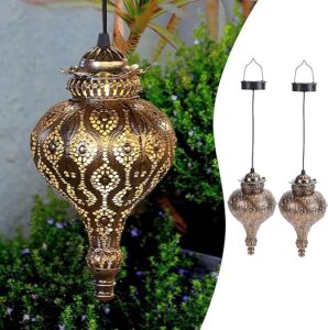 Solar Moroccan Lanterns Garden Decor 2-Pack