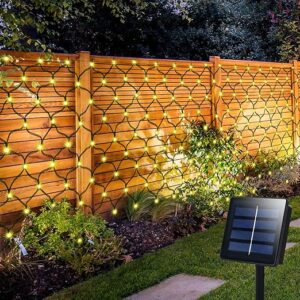 echosari Solar Net Lights Outdoor 100 LED 5Ft x 5Ft