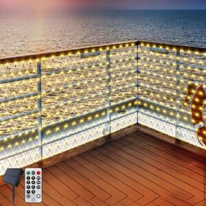 IKNHYEG Solar Net Lights Outdoor 320 LED 20x6.6FT