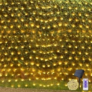 PSBOXS Solar Net String Lights 15x5ft 192 LED