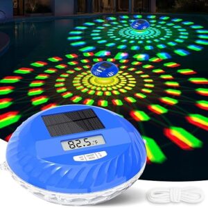 2026 Solar Pool Lights with Digital Pool Thermometer